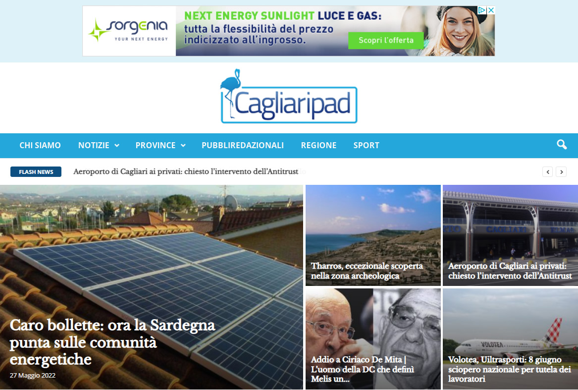 Portale di news Cagliaripad.it